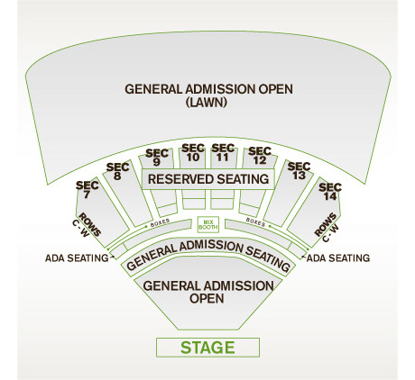 Azura Amphitheater General Seating Map
