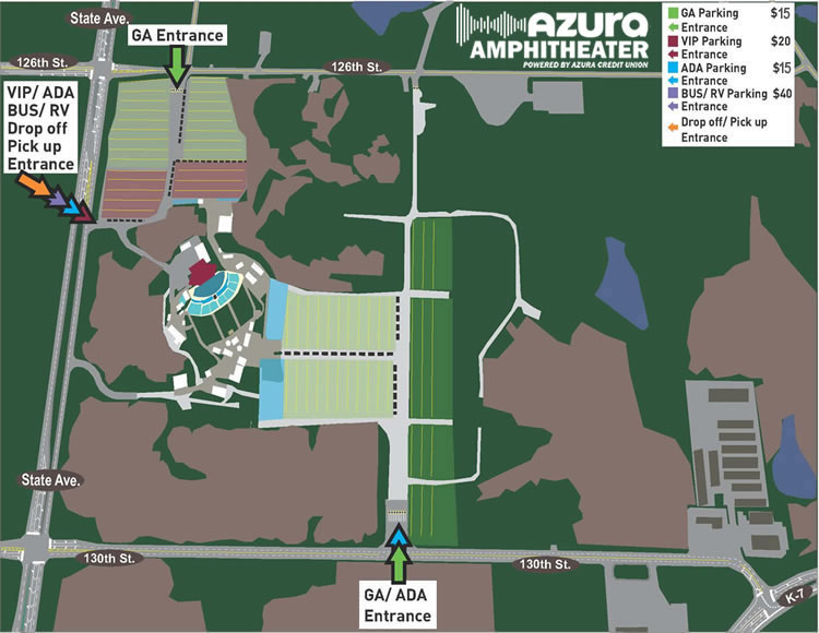 Azura Amphitheater Venue Map