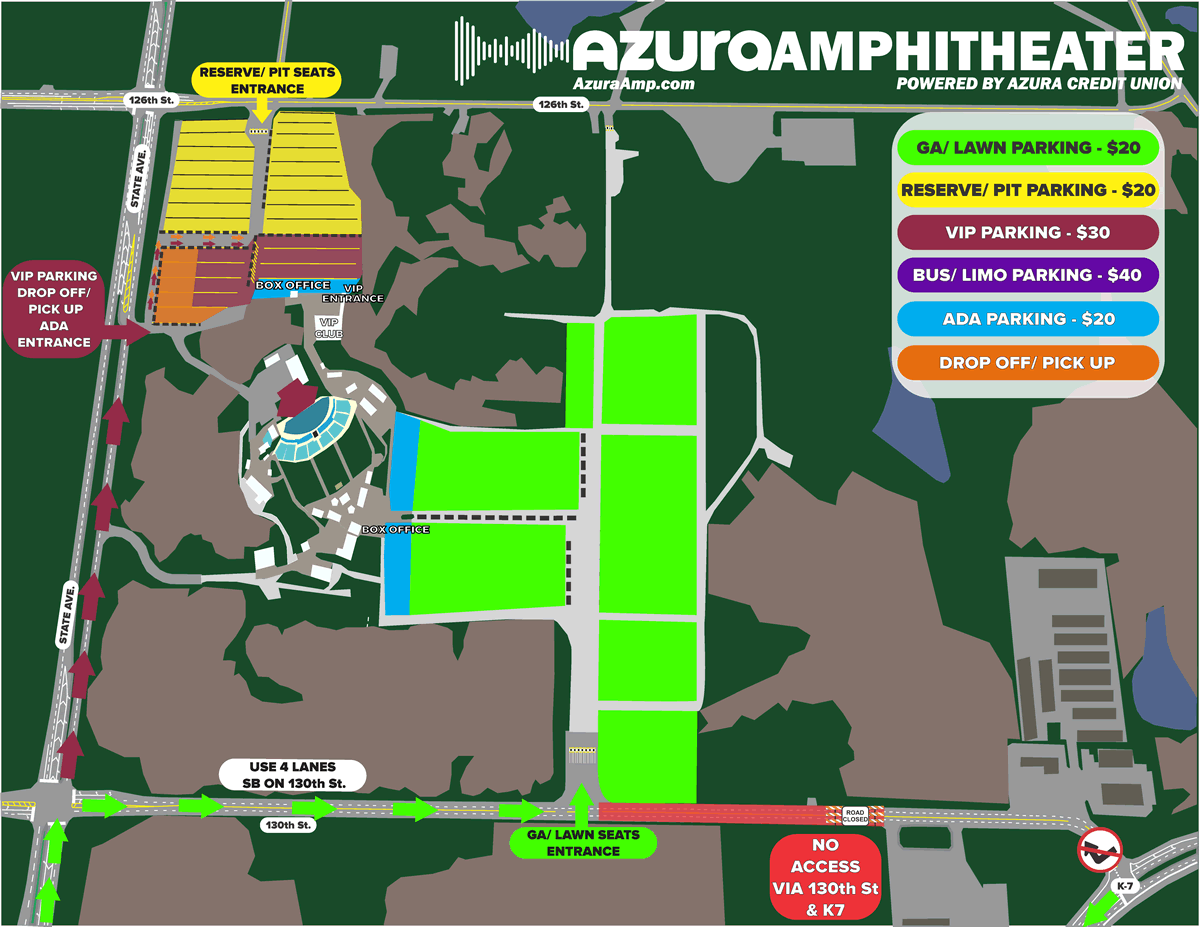 Azura Amphitheater Venue Map
